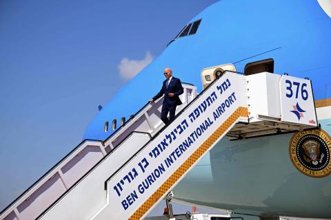 Biden en route to Israel for high-stakes Middle East visit