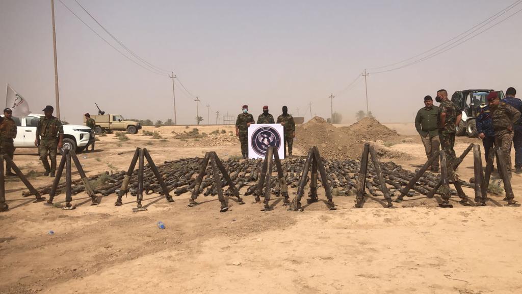 السلطات العراقية تضبط المئات من قاذفات الصواريخ ومدافع الهاون لداعش بسامراء