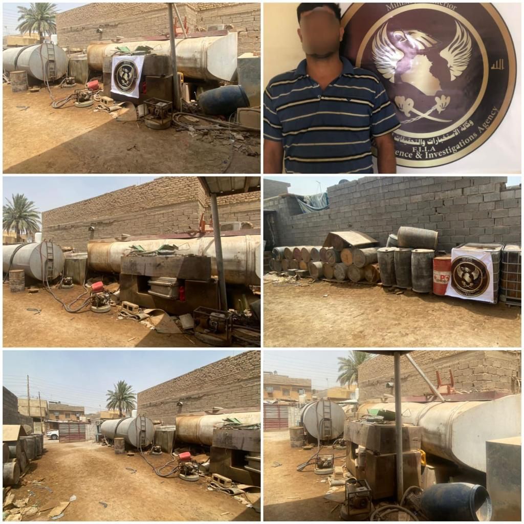  الداخلية العراقية تعلن إحباط سرقة 500 ألف لتر من النفط.. صور 