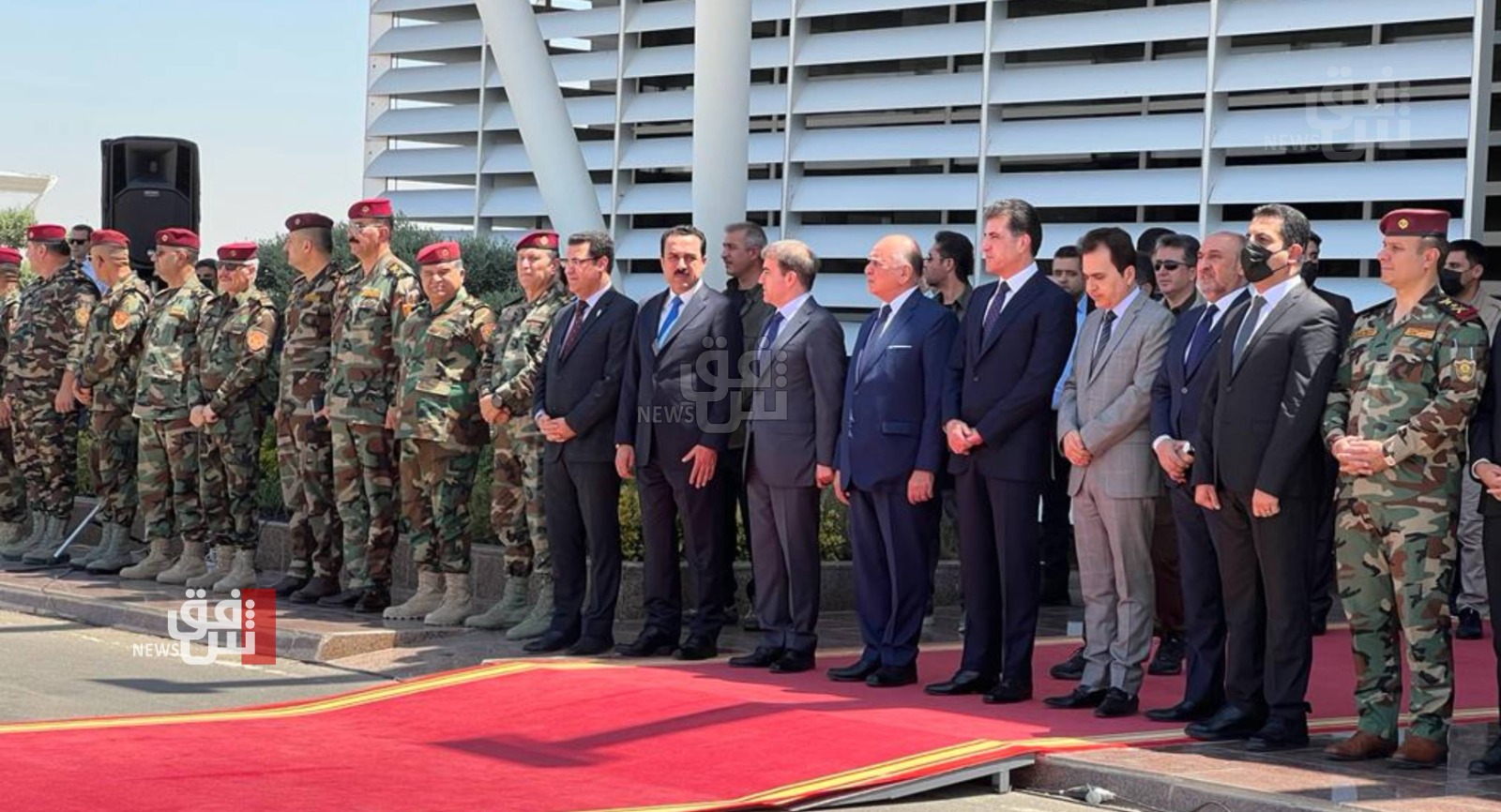President Barzani receives the bodies of the Zakho attack victims at Erbil airport