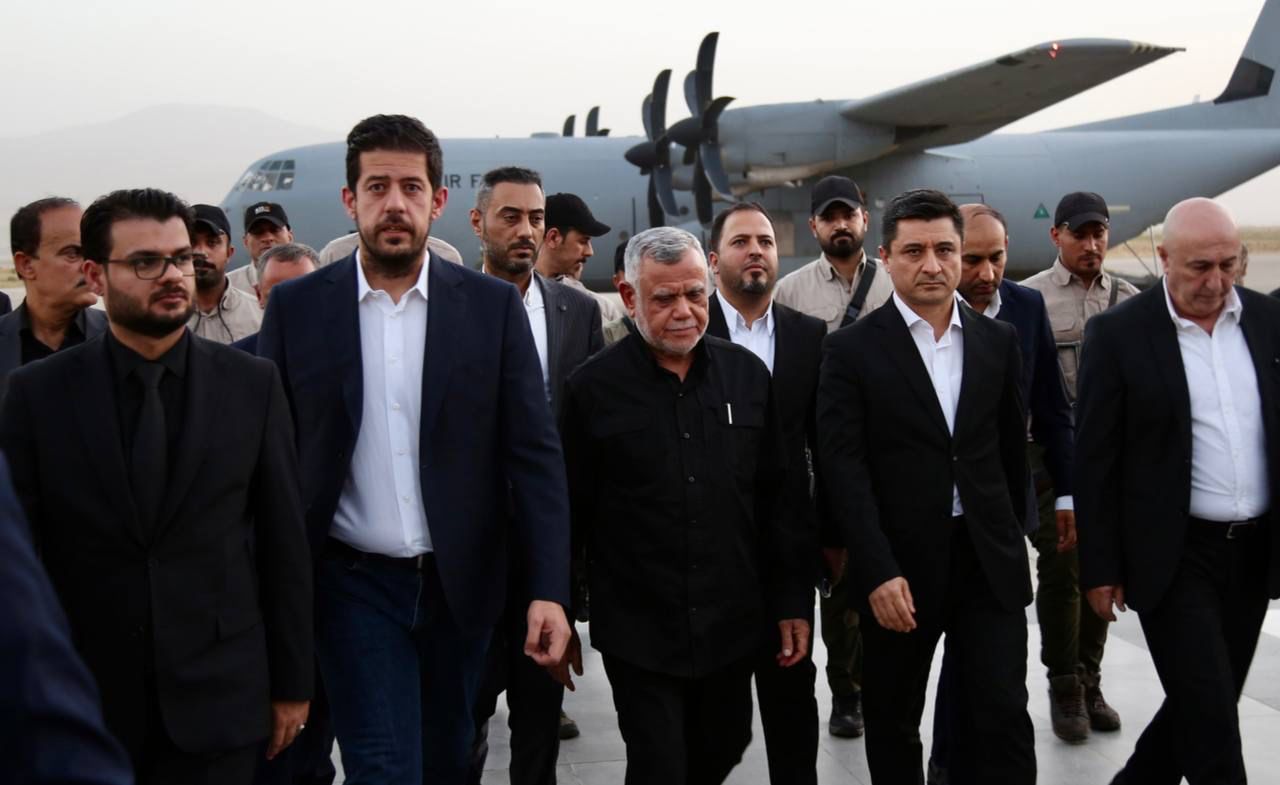 Al-Ameri arrives in al-Sulaymaniyah after a meeting with Barzani in Erbil