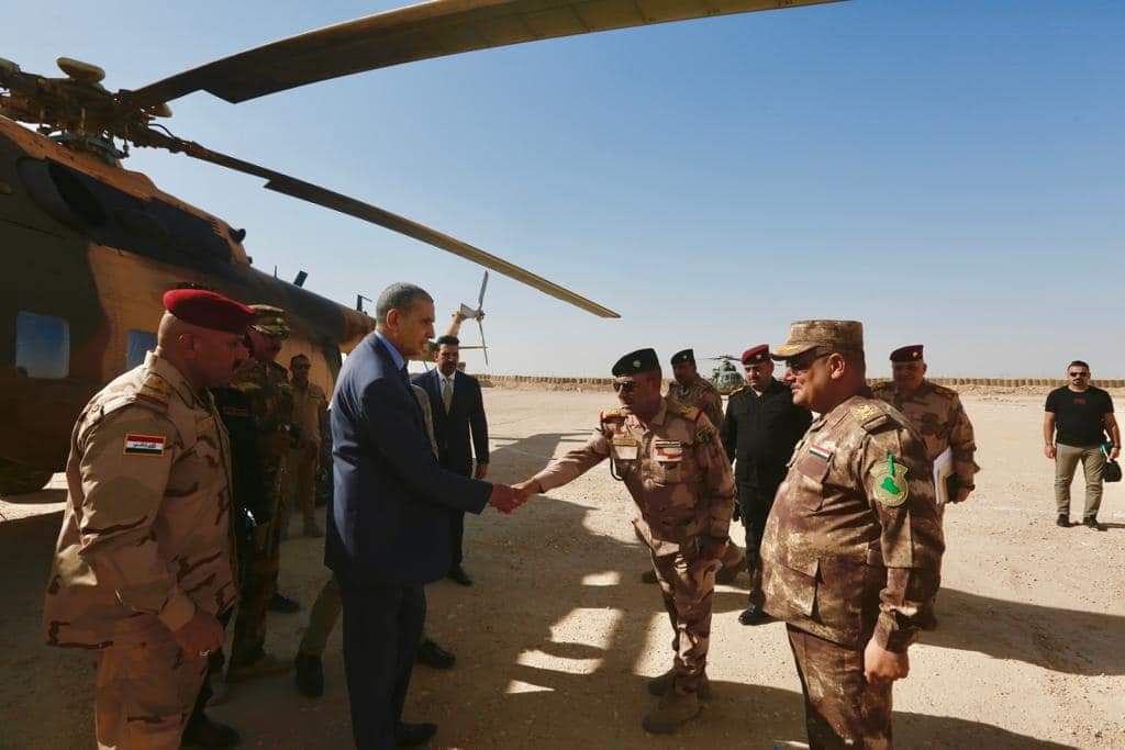 AlGhanmi arrives in Sinjar for a field tour near the Syrian borders 