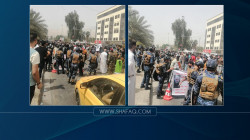 متظاهرون يحاولون اقتحام مبنى هيئة الحشد الشعبي ببغداد