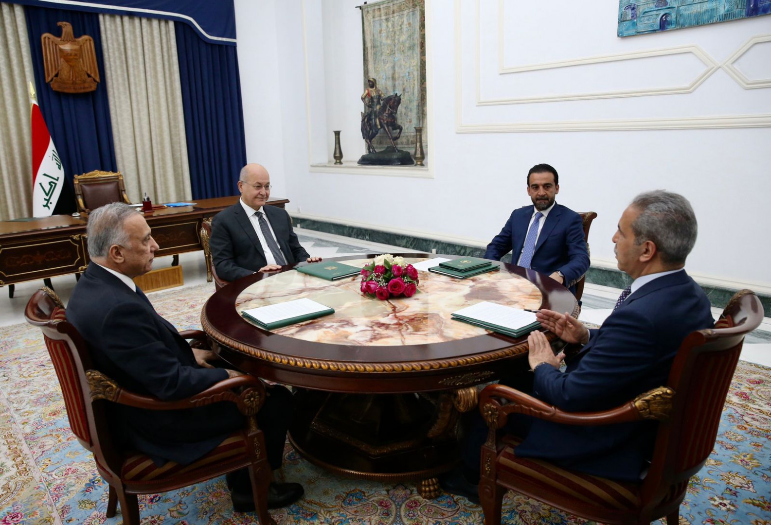 President Salih hosts meeting with PM Parliament Speaker SJC 