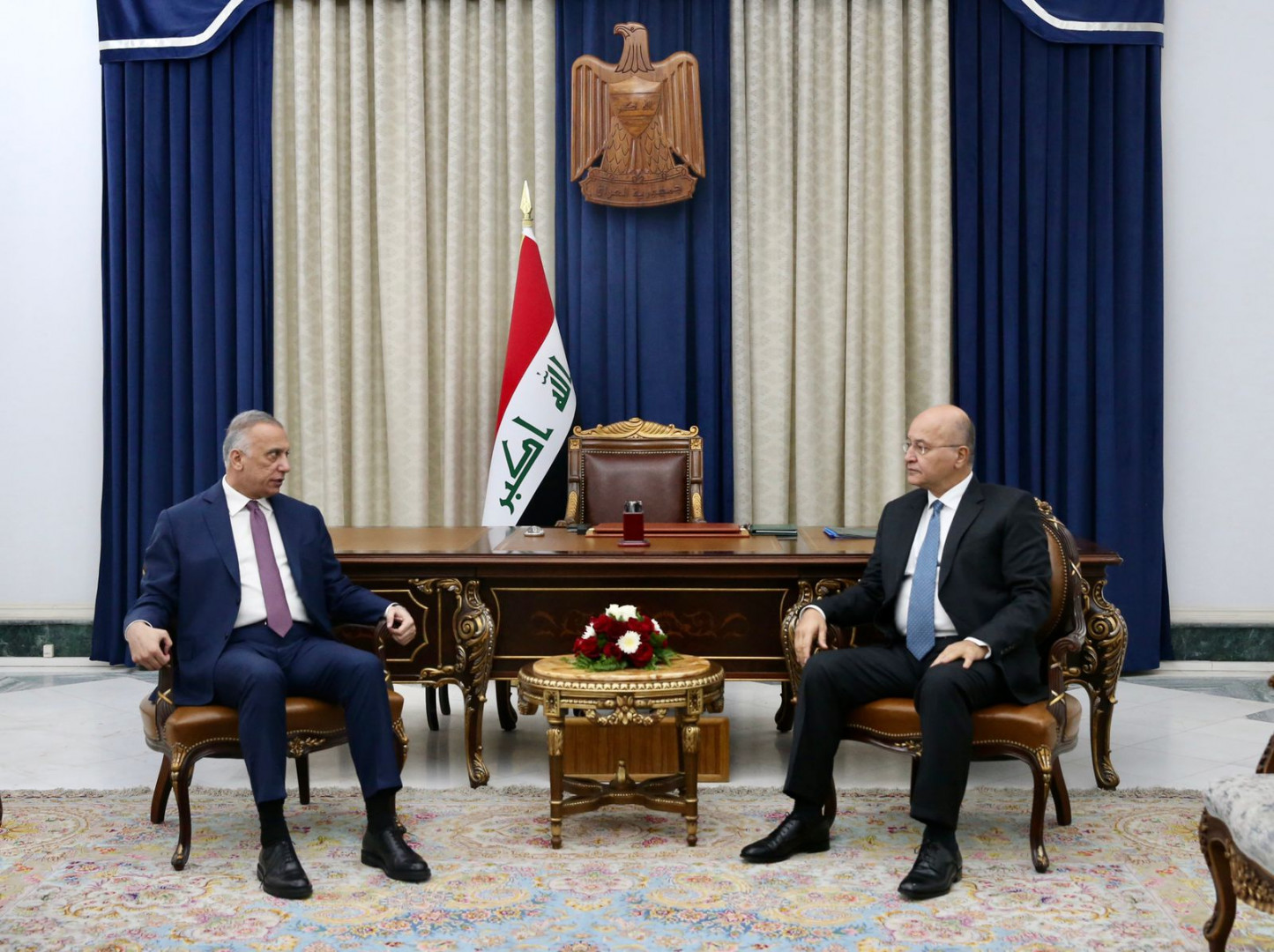 AlKadhimi and Salih call for bolstering internal front amid heated tension in Iraq