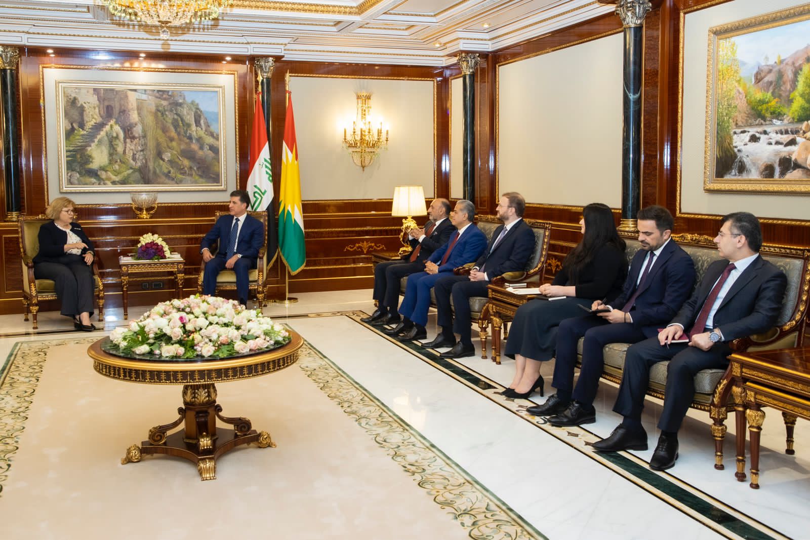Nechirvan Barzani assigns to a high-ranking US diplomatic delegation the key to solving all of Iraq's problems