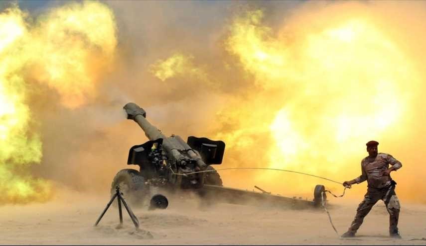 مدفعية الحشد تدمر 6 أهداف لداعش في ديالى 