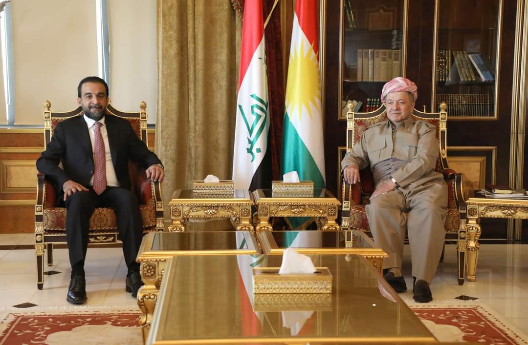 Masoud Barzani meets with alHalboosi and alKhanjar