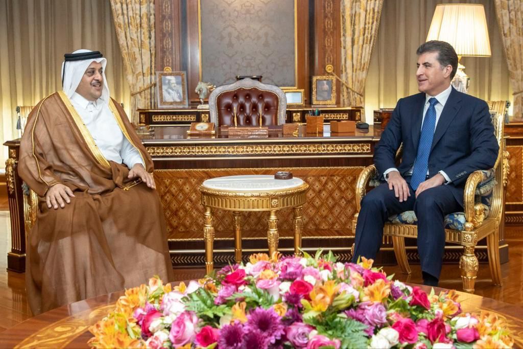 President Barzani discuss economic partnership prospects with Qatar's ambassador 