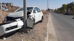 إصابة شخص بتصادم سيارتين في أربيل (صور)