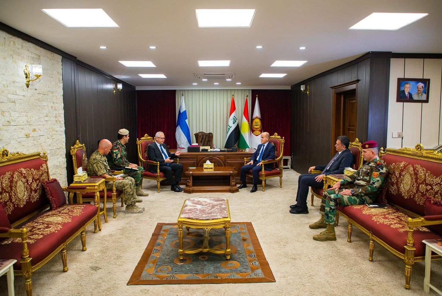 Minister of Peshmerga receives Finnish ambassador in Erbil 