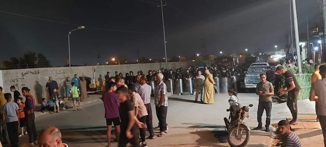 Night demonstration in Kirkuk