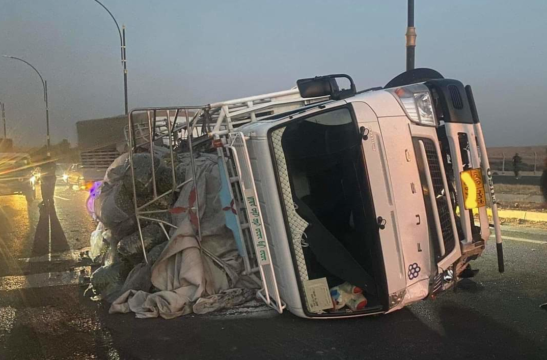 اصابة ثلاثة أشخاص في حادث مروري على طريق كلار - السليمانية