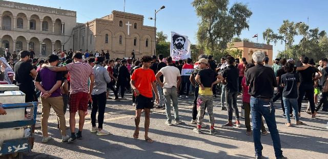 انطلاق تظاهرات "إحياء تشرين" بمشاركة الصدريين وسط بغداد