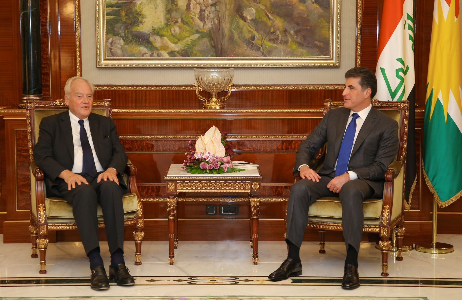 President Barzani to French Senator Cambon BaghdadErbil differences undermine Iraqs stability