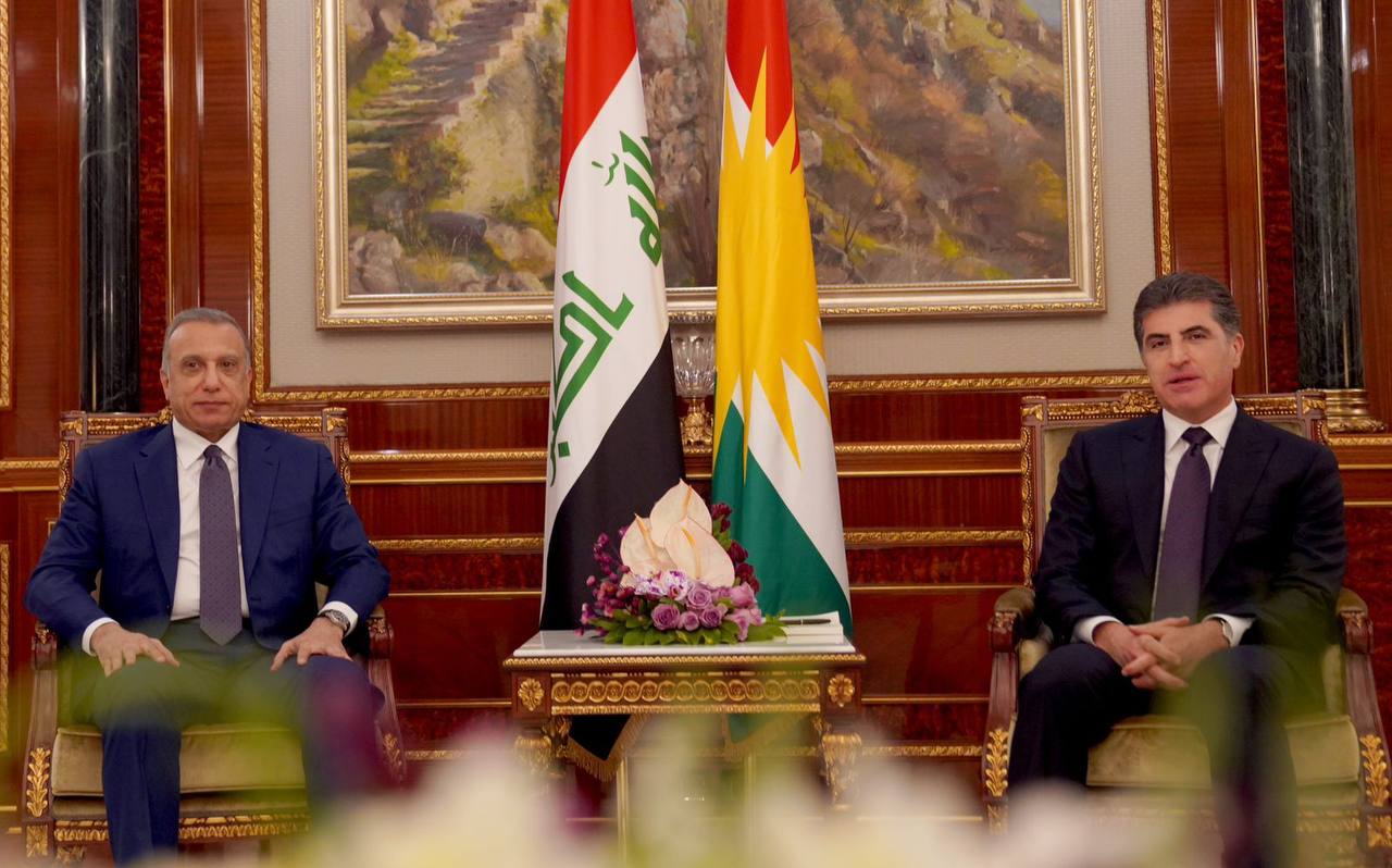 President Barzani meets with PM alKadhimi in Erbil