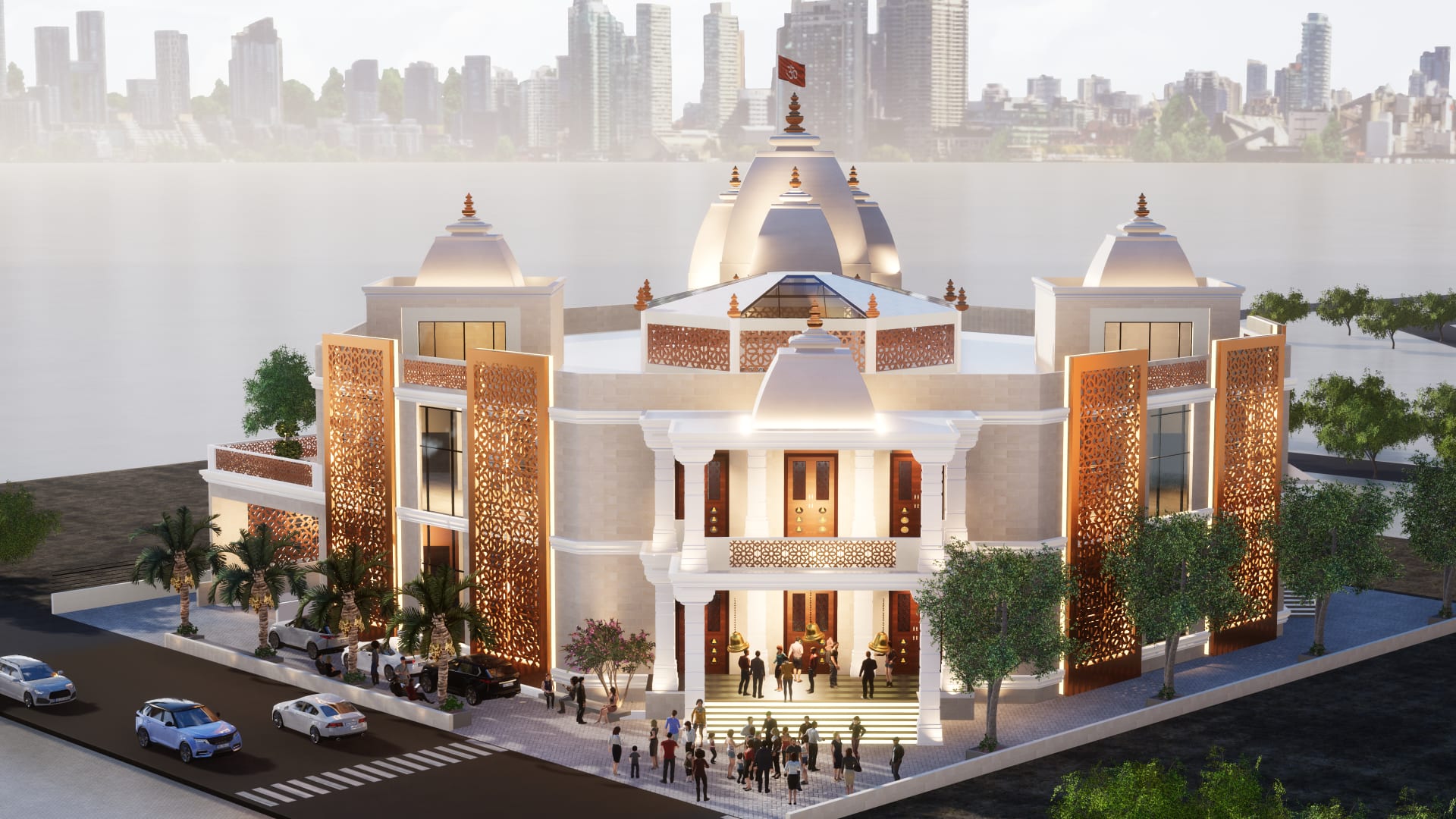 يضم 16 إلهاً وكلف 16 مليون دولار.. افتتاح معبد هندوسي ضخم في دبي