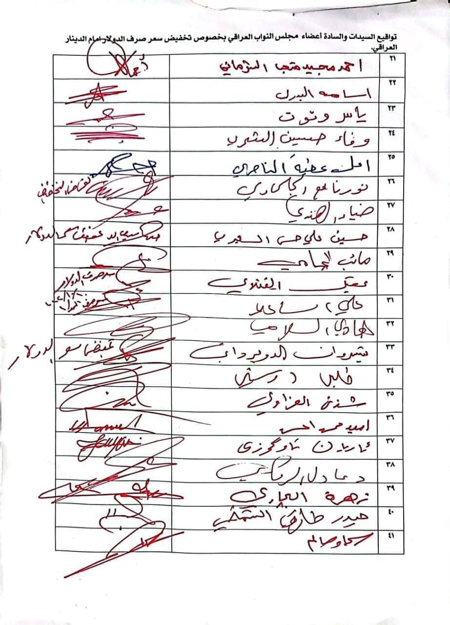  توجه نيابي لإعادة سعر صرف الدولار تدريجياً.. وثيقة 