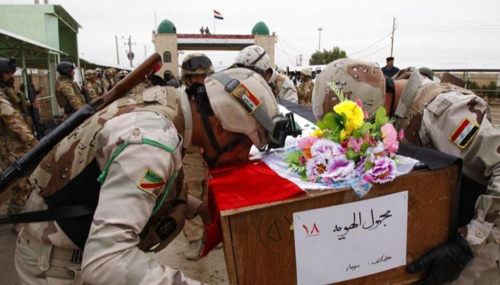 دفن رفات قرابة 1500 جندي عراقي ممن قضوا في الحرب مع إيران 