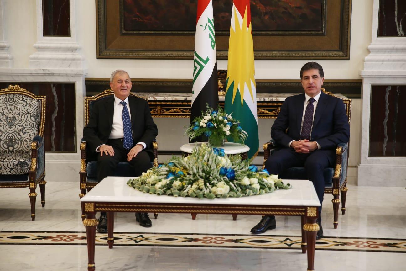 President Rashid meets with President Barzani in Erbil