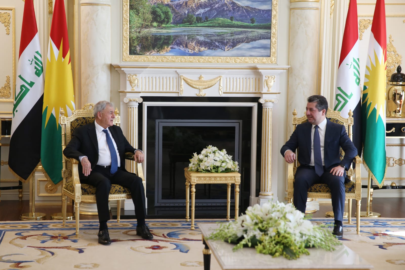 President Rashid, Kurdish PM, discuss the outstanding problems between Baghdad and Erbil