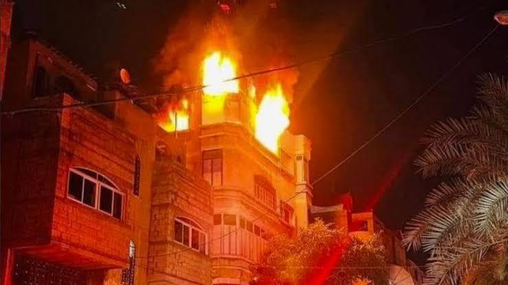 فلسطين.. مصرع 21 شخصاً بحريق في غزة