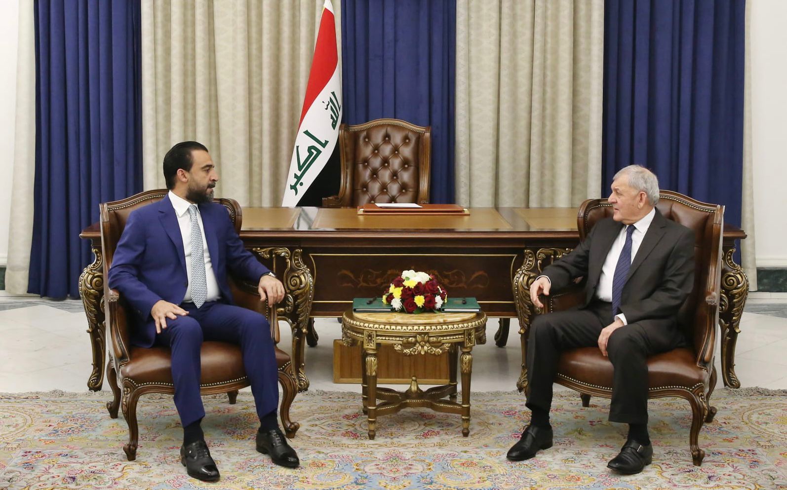 Al-Halboosi and Rashid discuss pending laws and cooperation between presidency and parliament 