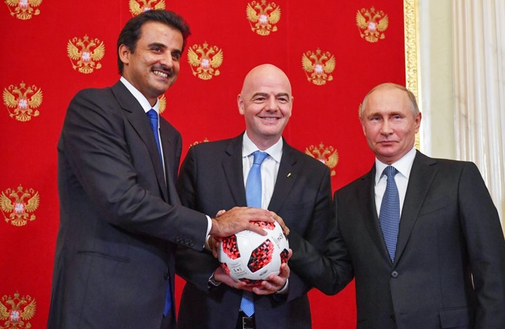 بوتين يتمنى نجاح منتخب قطر في كأس العالم ويهنئ الأمير بانطلاق المونديال
