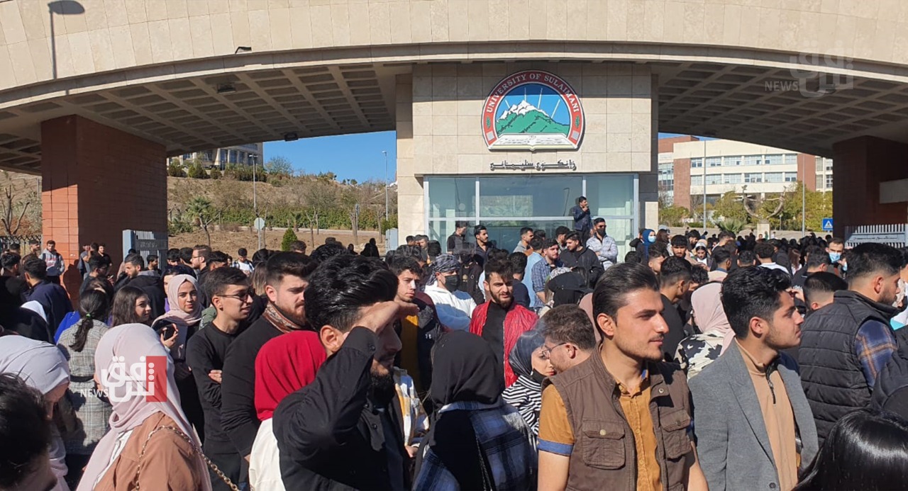 بعد استئناف الدراسة.. طلبة الجامعات يواصلون احتجاجهم في كرميان والسليمانية