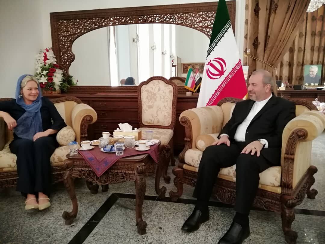بلاسخارت والسفير الإيراني يبحثان استقرار العراق ودعم السوداني