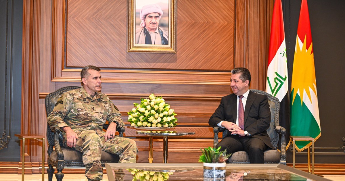 PM Barzani receives commander of Alliance forces in Iraq and Syria