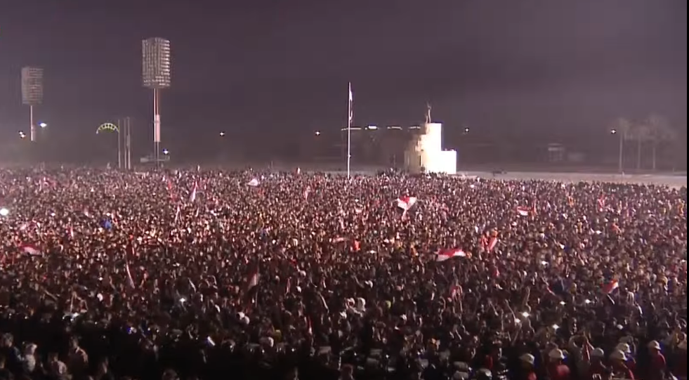 بغداد.. الجماهير تملأ ساحة الاحتفالات الكبرى للاحتفال بكأس خليجي 25 واستقبال المنتخب العراقي