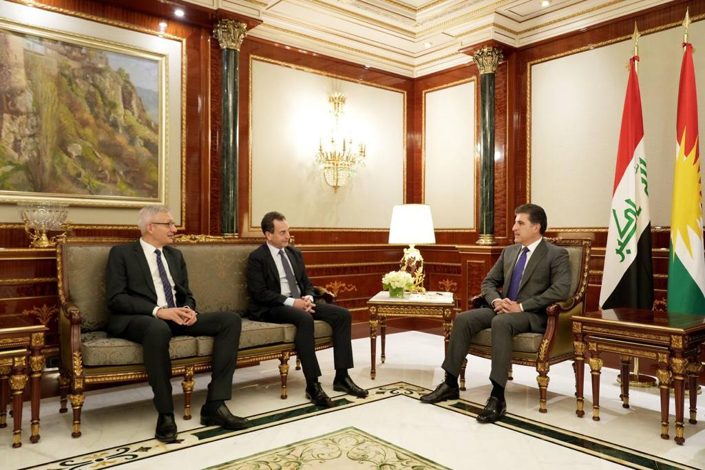 President Barzani meets France, Germany's ambassadors to Iraq