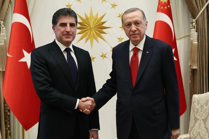 Kurdistan's president visits Ankara and meets with Erdogan