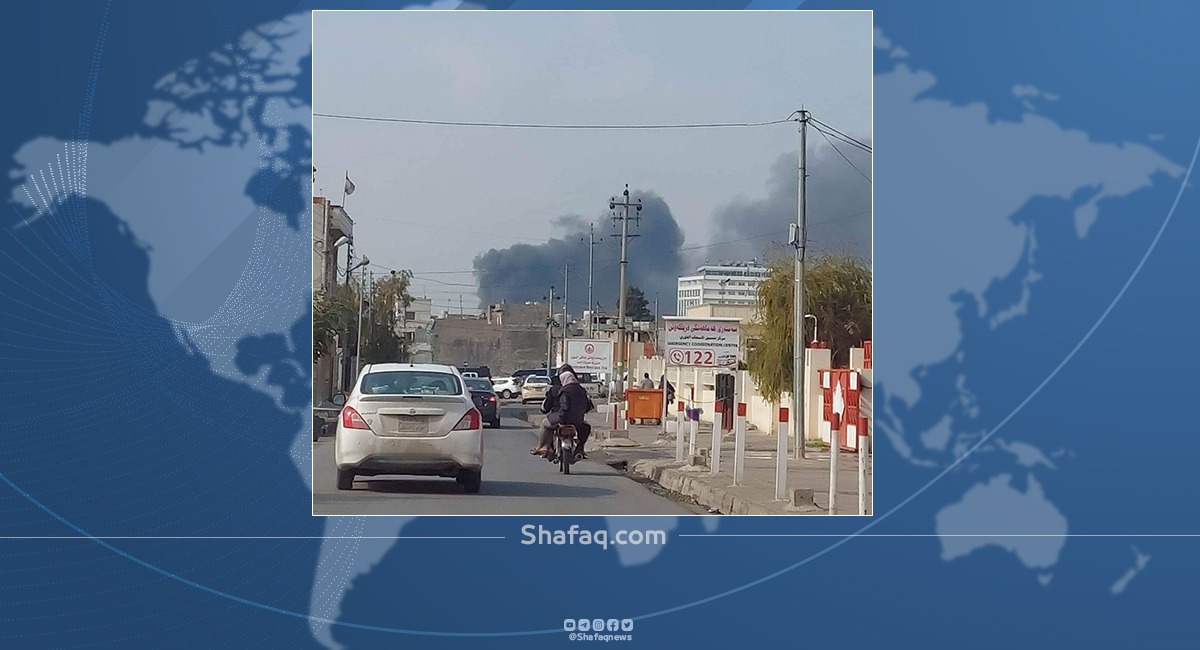 اندلاع حريق بمخزن تجاري في السوق الكبير وسط اربيل .. فيديو