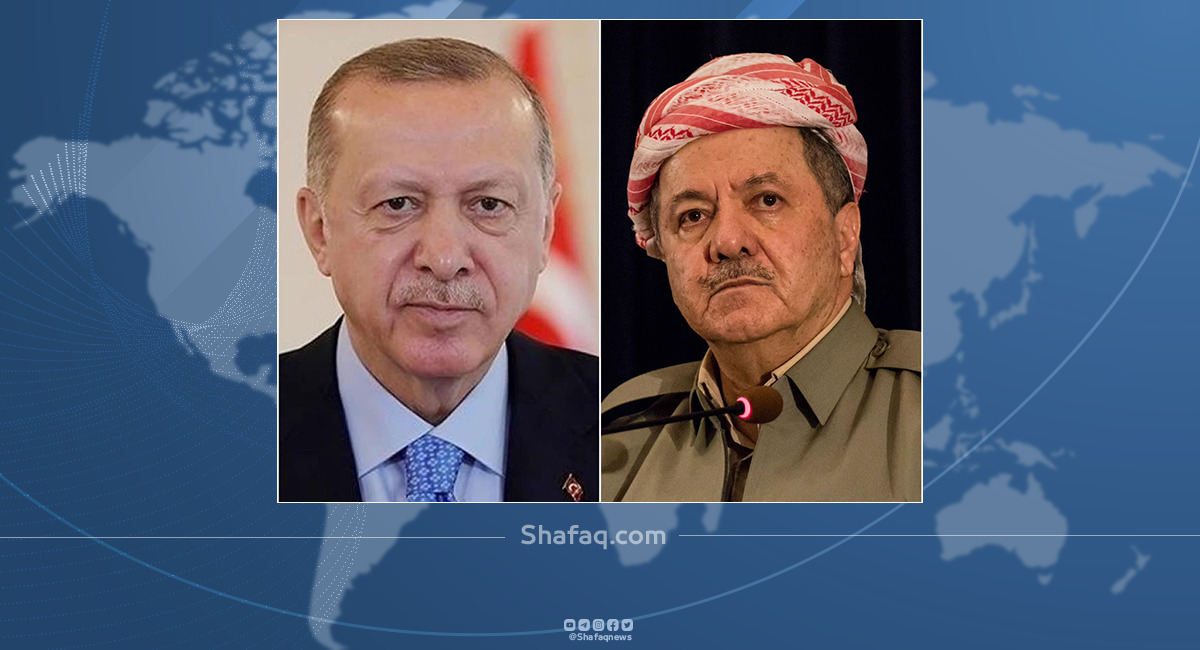 Erdogan thanks the Kurdistan region in a call with Masoud Barzani