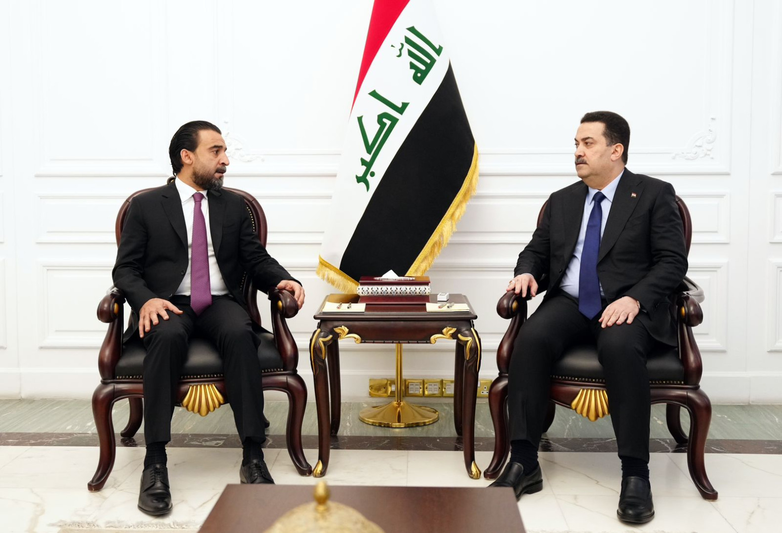 PM Al-Sudani and Al-Halboosi discuss preparations for the 34th conference of the Arab Inter-Parliamentary