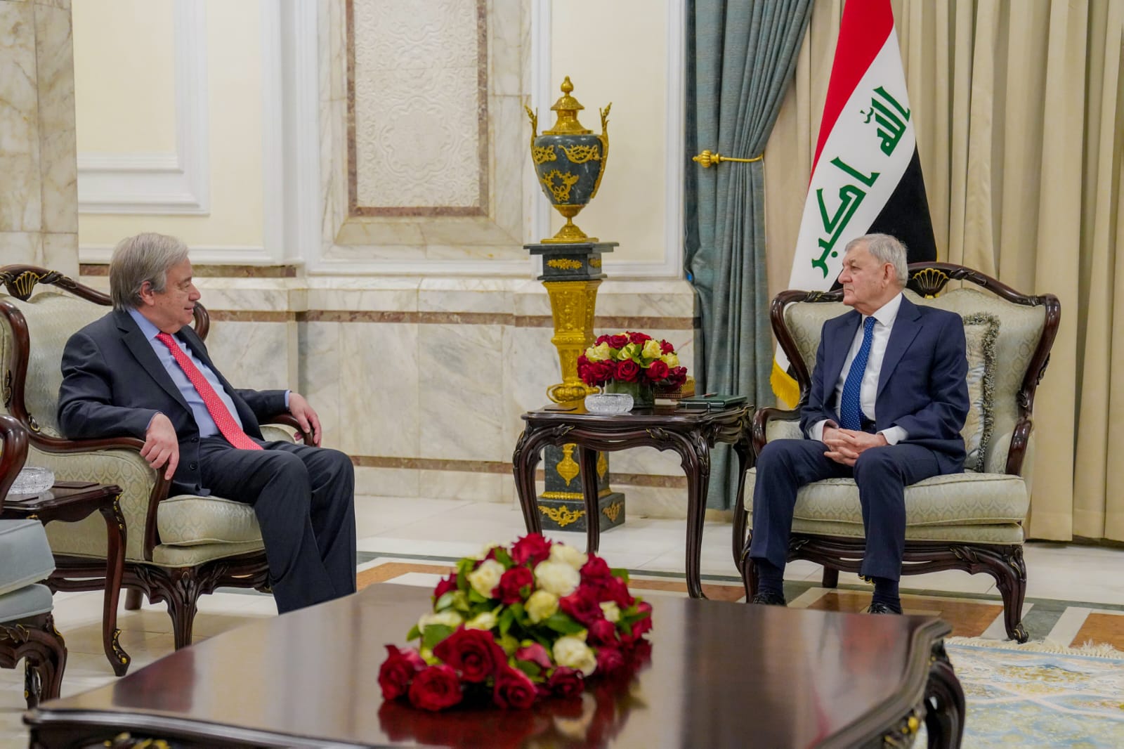 غوتيريش للرئيس العراقي: الظروف قد تغيرت نحو الأفضل