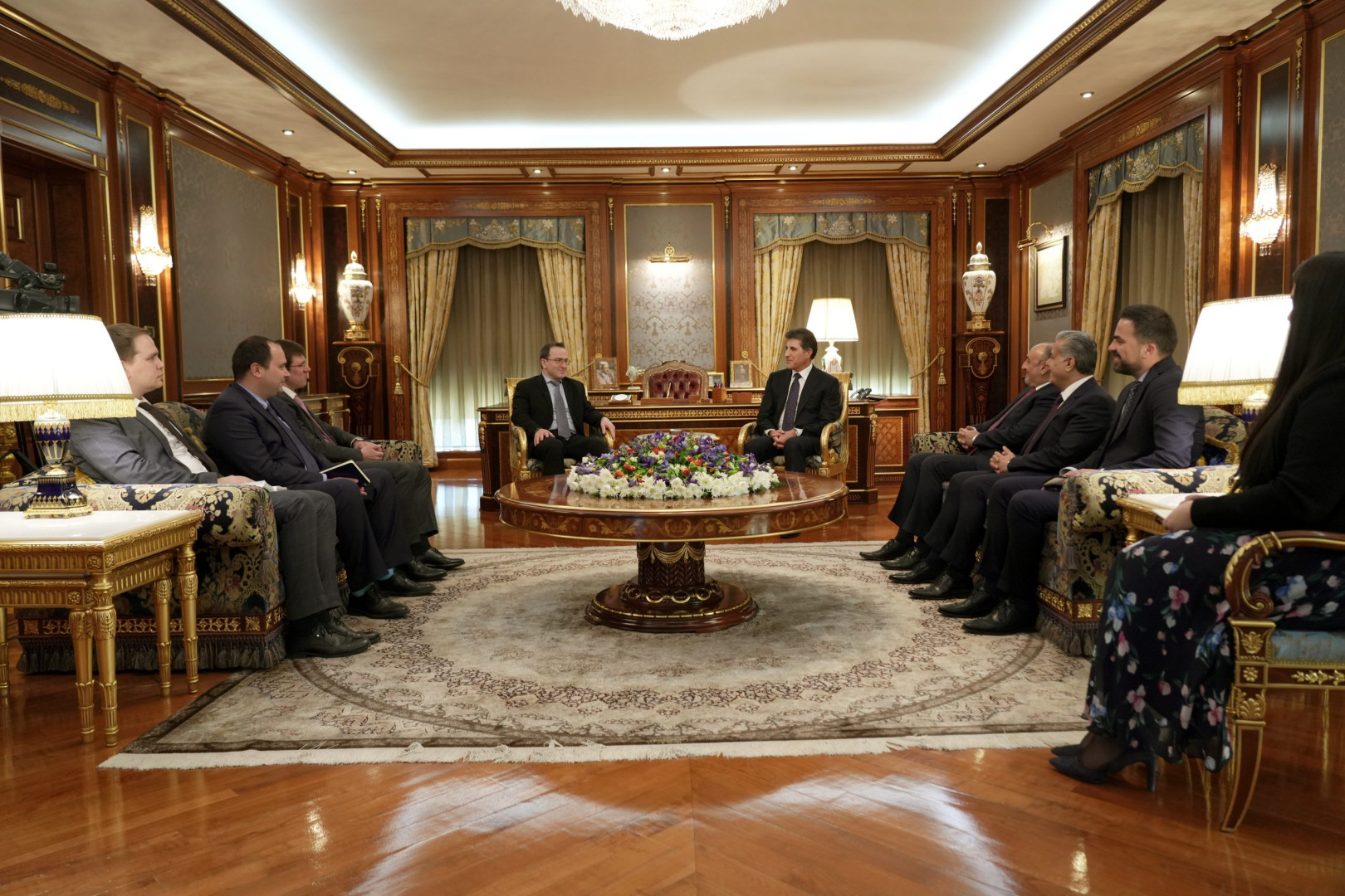 President Barzani discusses political and economic files with Russia’s Ambassador to Iraq