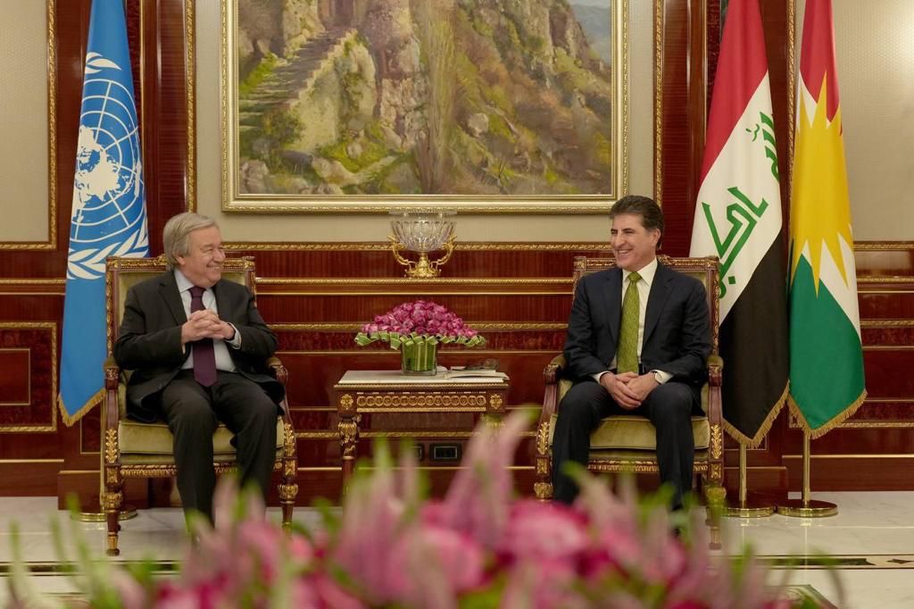 Barzani and Guterres discuss developments in Iraq and Kurdistan