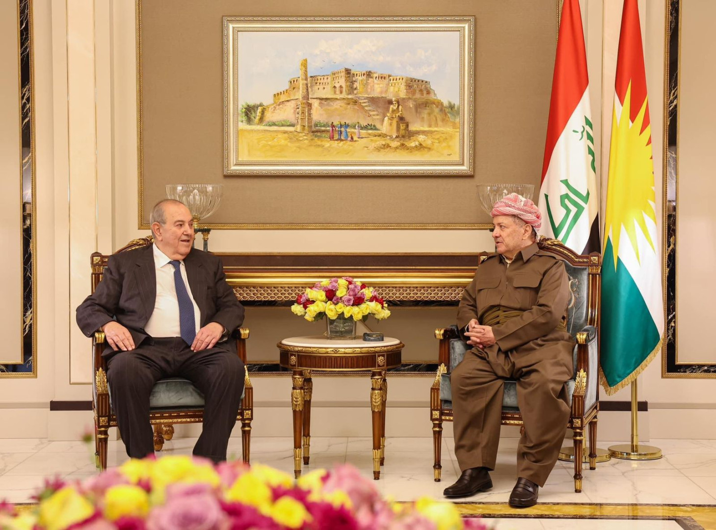 Barzani discusses recent developments with Allawi