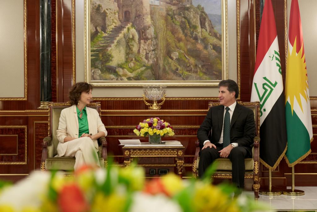 Kurdistan's president, UNESCO chief discuss the restoration of Erbil's ancient citadel