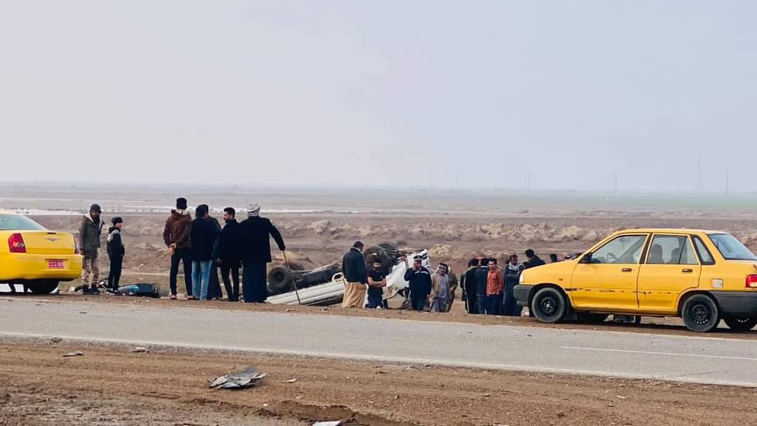 بينهم رجل وزوجته .. مصرع أربعة أشخاص بحادث سير جنوبي ذي قار