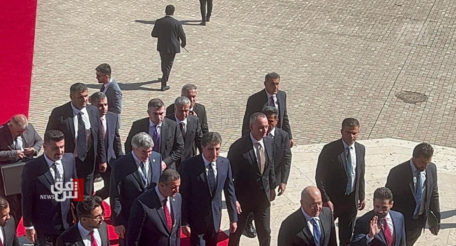 President Barzani arrives in al-Sulaymaniyah