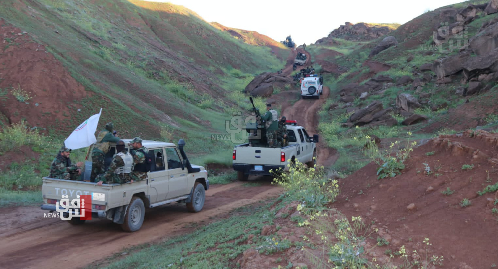 الأمن يلاحق منطلقات داعش عند حدود كوردستان والبيشمركة تشكل خطاً لـ"اصطياد الفارين" (صور)