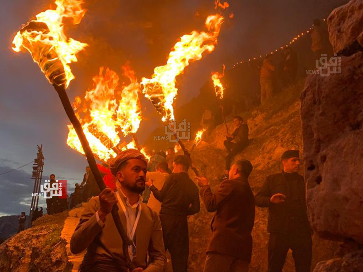 بالصور.. شفق نيوز توثق احتفالات النار والمشاعل من "عاصمة نوروز"