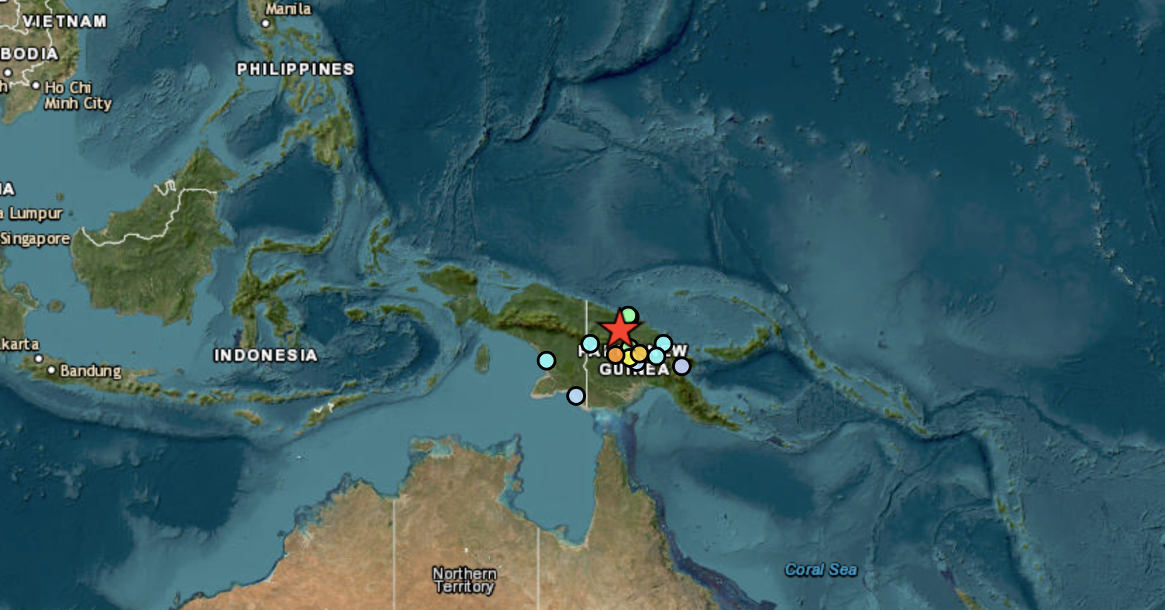 بابوا غينيا الجديدة تتعرض لزلزال بقوة 7.4