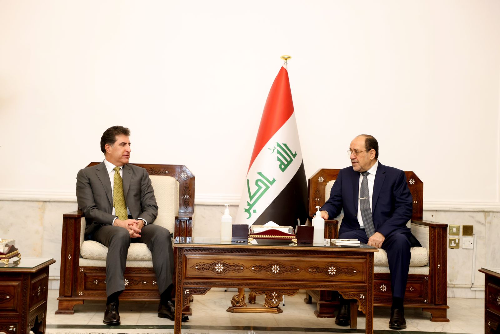 President Barzani meets with Iraqi Parliament Speaker and Head of State of Law Coalition to discuss political developments