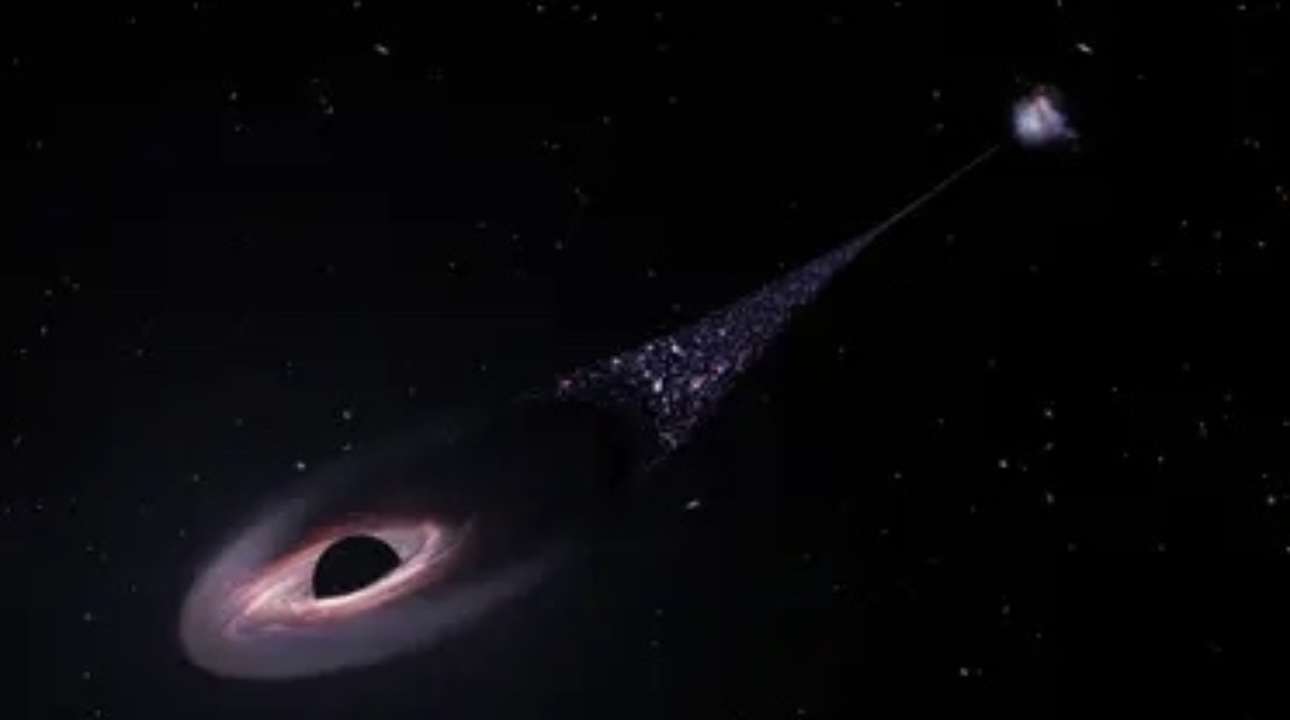 اكتشاف "ثقب أسود ضخم" يتحرك بسرعة قصوى ويخلف وراءه سلسلة نجوم