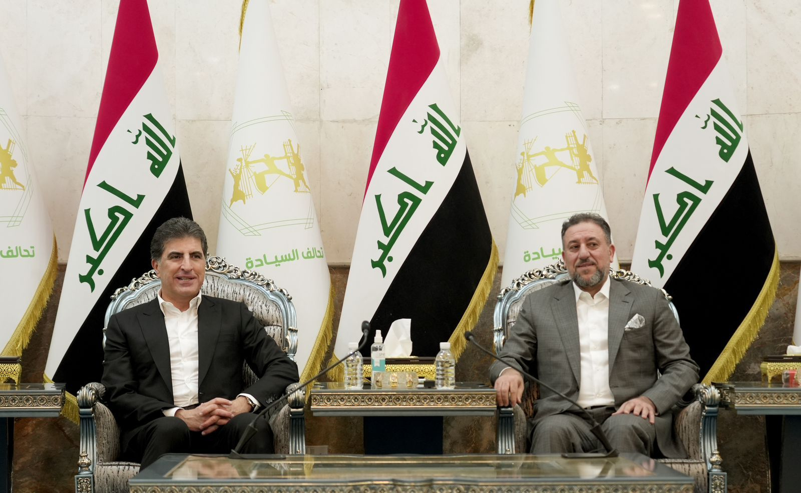 Nechirvan Barzani, Khamis al-Khanjar reiterate commitment to supporting Iraq's federal government